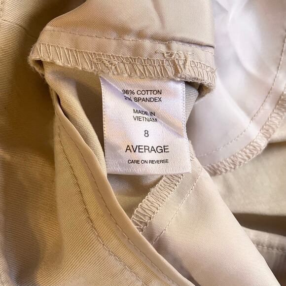 7th Ave. New York Women Khaki Pants size 8 Formal Wide Leg Light Beige - Picture 10 of 11